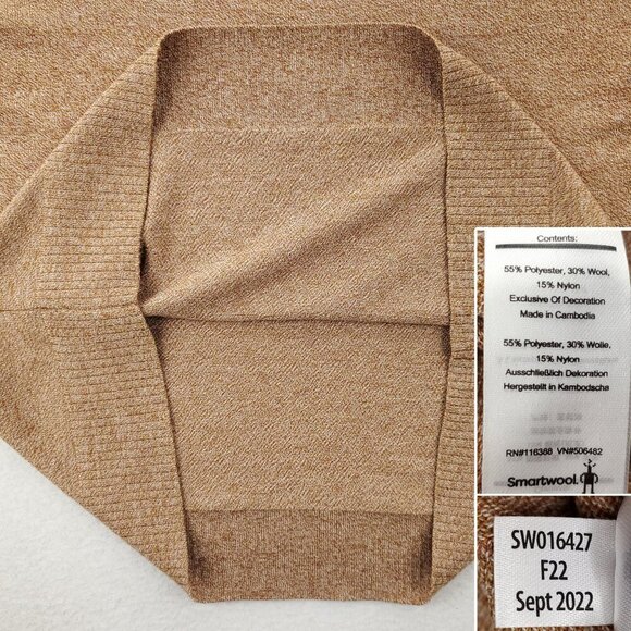 SmartWool Sparwood Sweater Wool Blend 1/4 Zip Lightweight Stretchy Men's XL - Picture 5 of 12